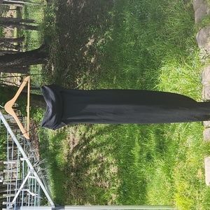 Floor length black dress